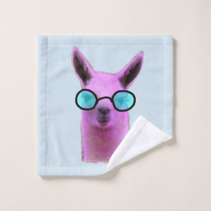 Cool Pink Llama! Wash Cloth - Bath Set