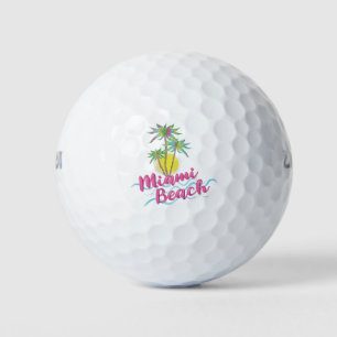 Cool Pink-Miami-Beach-Florida Graphic Golf Balls