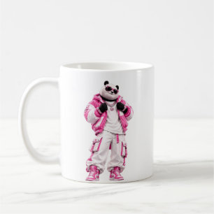 Cool Pink Panda Art Mug - Stylish Character Coffee