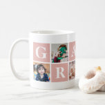 Cool Pink Photo Collage Granny Mugs<br><div class="desc">The perfect gift for your grandma. Personalised pink and white photo collage mug. More colour options available from Mugs collection. https://www.zazzle.com/collections/mugs-119526869649807116</div>