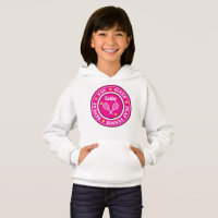 Cool pink tennis slogan with custom name hoodie