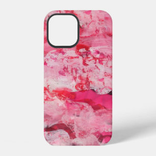 Cool pink texture. art, artistic, blur, bright, br iPhone 12 case