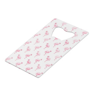Cool Pink Tropical Flamingo Pattern on White
