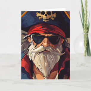 Cool Pirate Sunglasses Holiday Card