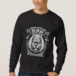 cool Pitbull terrier puppies dog pet Dad father q Sweatshirt