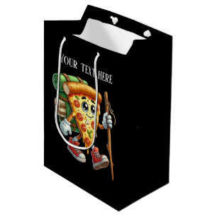 Cool pizza hiking party customizable medium gift bag