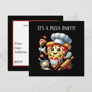 Cool Pizza lovers party  Invitation