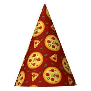 cool pizza party pattern Paper Hat