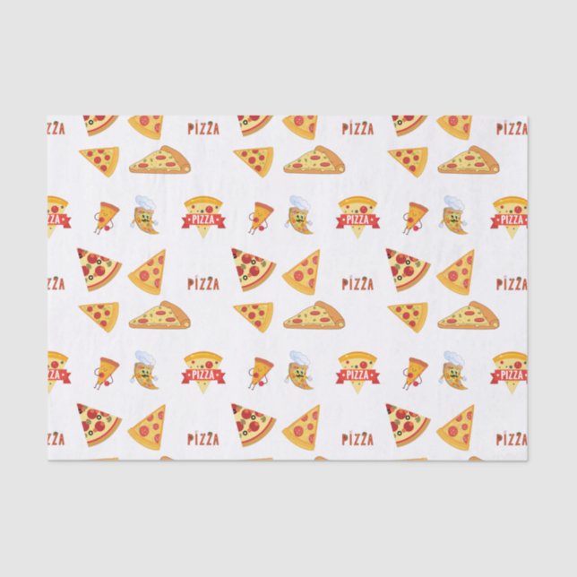 Cool Pizza Slices Pizza Lovers Tissue Paper (Front)