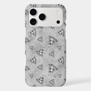 Cool pizza slices vintage black white grey pattern