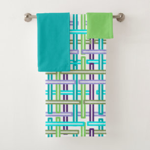 Cool Plaid Bath Towel Set