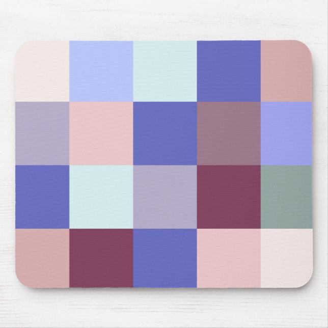Cool Plaid Style Pattern, Lovely Colours Mouse Pad (Front)