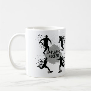 Cool Play Soccer Silhouettes Coffee Mug