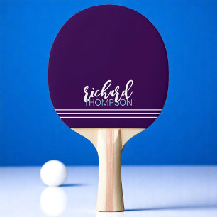 Cool Player Name Purple Ping Pong Paddle