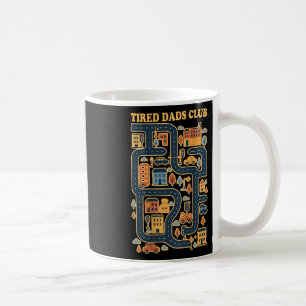 Cool Playmat Car Race Track On Back Dad Tired Club Coffee Mug