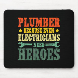 Cool Plumber Costume For Men Women Plumbing Tool P Mouse Pad