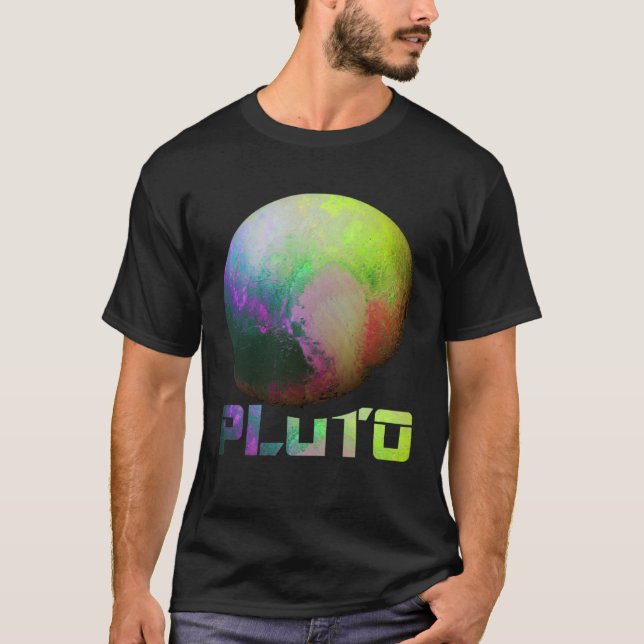 Cool Pluto Dwarf Planet Kuiper Belt Astronomy T-Shirt (Front)