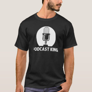 Cool Podcast For Men Dad Podcaster Microphone Stat T-Shirt