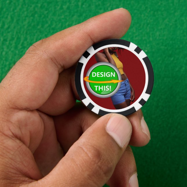 COOL! Poker Chips - Black - Custom (Hand)