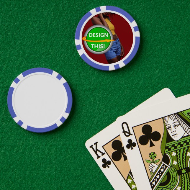 COOL! Poker Chips - Blue - Custom (Poker Table (Double))