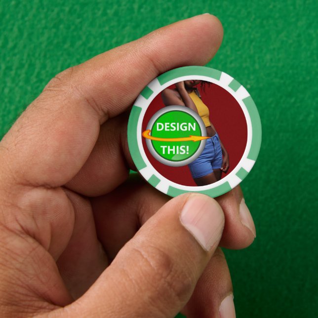 COOL! Poker Chips - Green- Custom (Hand)