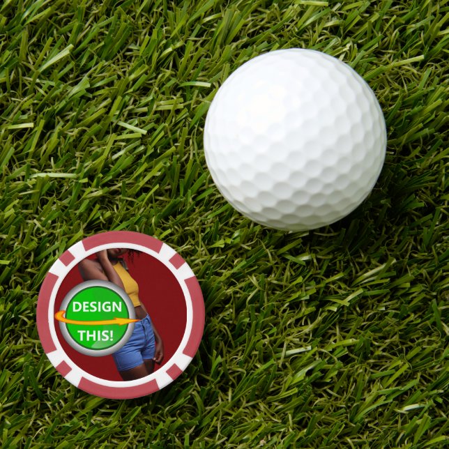 COOL! Poker Chips - Red - Custom (Golf Ball Marker)