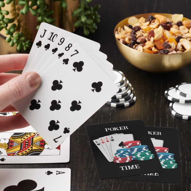 Cool poker time add text  playing cards (In Situ)