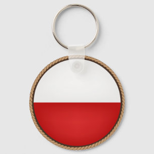 Cool Poland Flag Seal Key Ring
