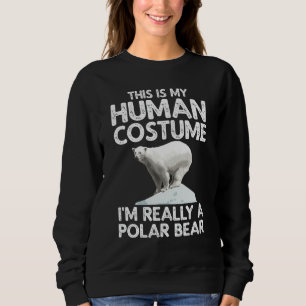Cool Polar Bear For Men Women Human Costume Animal Sweatshirt