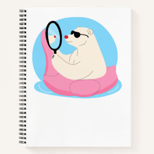 Cool Polar Bear Summer Notebook