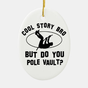 cool pole vault designs ceramic ornament