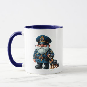 Cool police gnome add monogram  mug