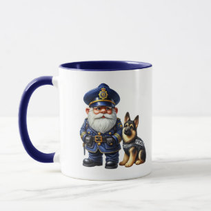 Cool police gnome add monogram  mug