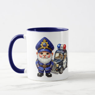 Cool police gnome add monogram  mug