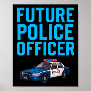 Cool Police Officer Design For Boys Kids Toddler C Poster