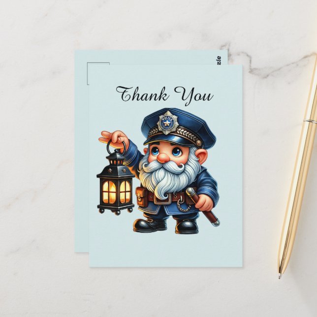 Cool Police thank you Postcard (Front/Back In Situ)