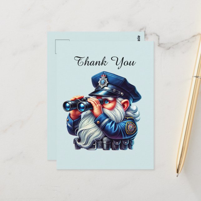 Cool Police thank you  Postcard (Front/Back In Situ)