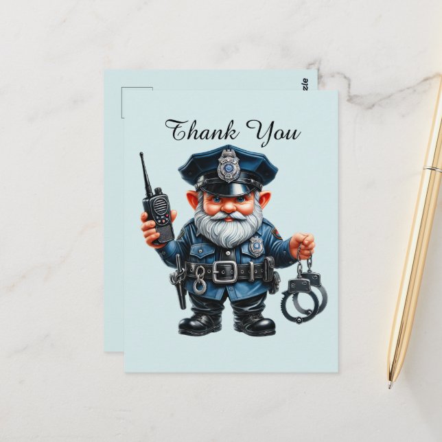Cool Police thank you  Postcard (Front/Back In Situ)