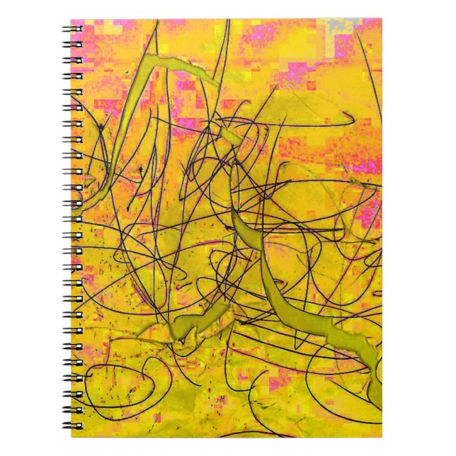 Cool Pollock-inspired Scribble Notebook (Front)