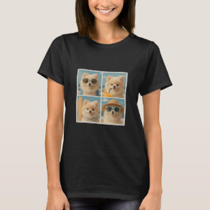 Cool Pomeranians With Sungles Dogs Summer Vacation T-Shirt