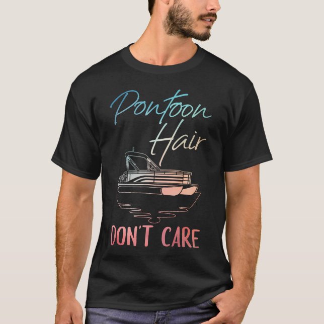 Cool Pontoon Boat Design For Men Women Pontoon Boa T-Shirt (Front)