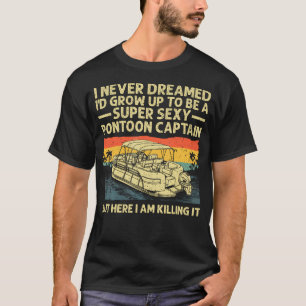 Cool Pontoon Captain Art For Men Women Pontoon Boa T-Shirt