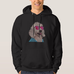 Cool Poodle Face Wearing Sunglasses Hoodie