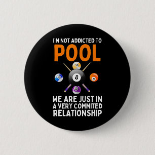 Cool Pool Art For Men Women Boys Billiard 8 Ball P 6 Cm Round Badge