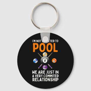 Cool Pool Art For Men Women Boys Billiard 8 Ball P Key Ring
