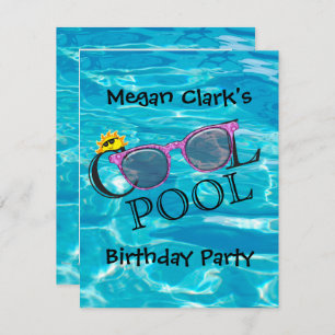 Cool Pool birthday party Invitation