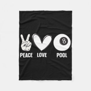 Cool Pool Design For Men Women Billiards 8 Ball Po Fleece Blanket