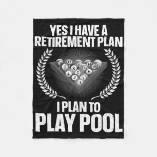Cool Pool Design For Men Women Billiards Lover Poo Fleece Blanket