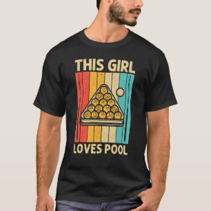 Cool Pool For Girls Kid Snooker Billiards 8 Ball P T-Shirt