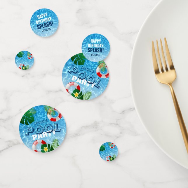 Cool 'Pool Party' Birthday Splash! Confetti (Group)